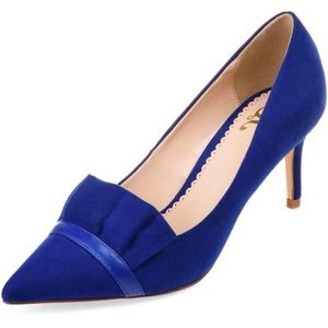 Journee Collection Womens Ruffle Pointed Toe Skinny Heels